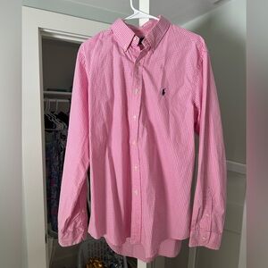 Ralph Lauren Pink Gingham Button Down Shirt